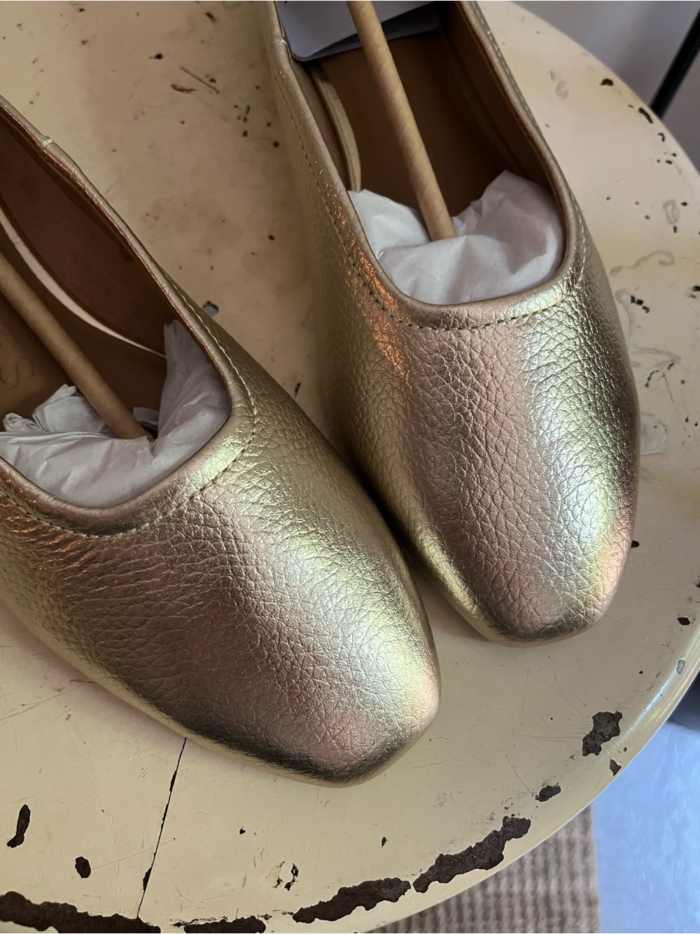 AEROSOLES Amelie Metallic Pearl Ballet Flats